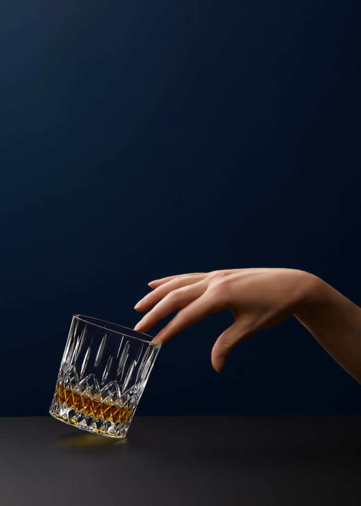 Lyngby whiskey glas. Produktfotograf